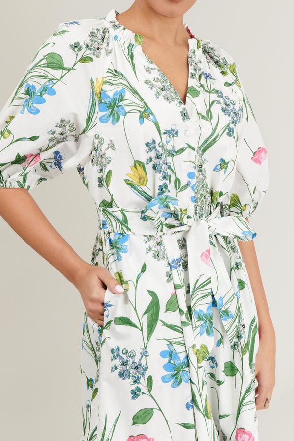Sugarlips Clove Garden Floral Wynette Tiered Midi Dress