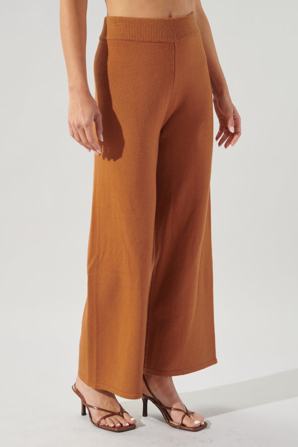 Sugarlips Dallas Cropped Straight Leg Sweater Pants