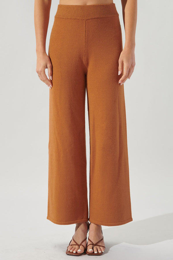 sugarlips Dallas Cropped Straight Leg Sweater Pants
