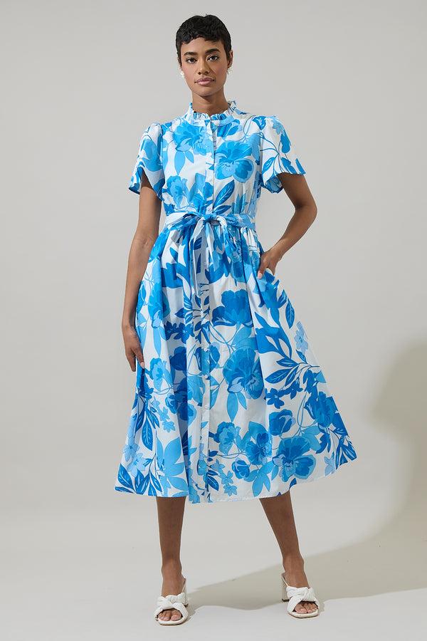 Sugarlips Darien Floral Aurelia Babydoll Midi Dress