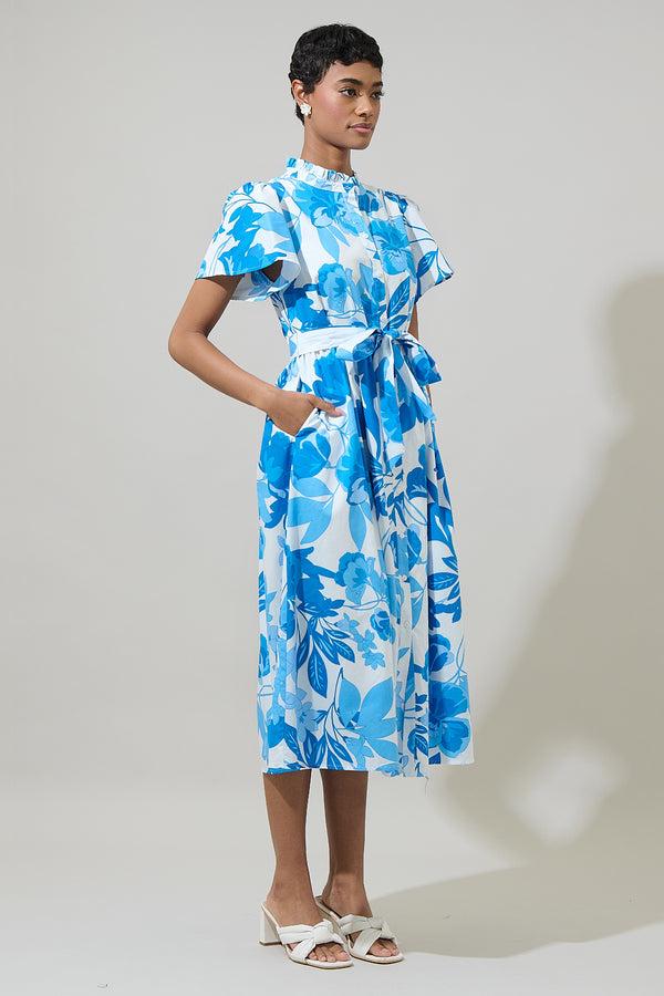 Sugarlips Darien Floral Aurelia Babydoll Midi Dress