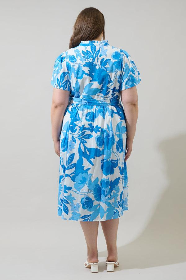 Sugarlips Darien Floral Aurelia Babydoll Midi Dress Curve