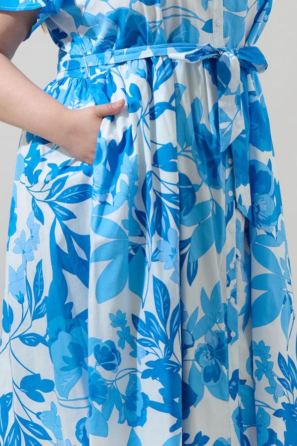 Sugarlips Darien Floral Aurelia Babydoll Midi Dress Curve