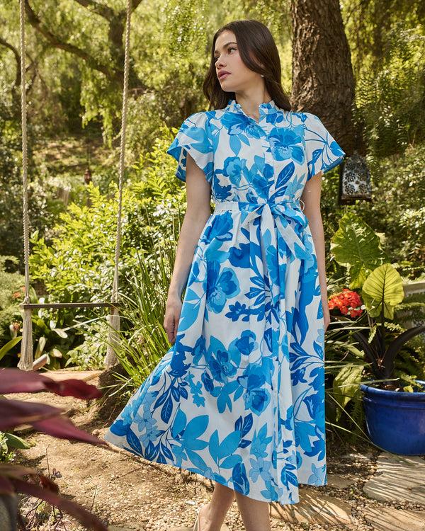 sugarlips Darien Floral Aurelia Babydoll Midi Dress