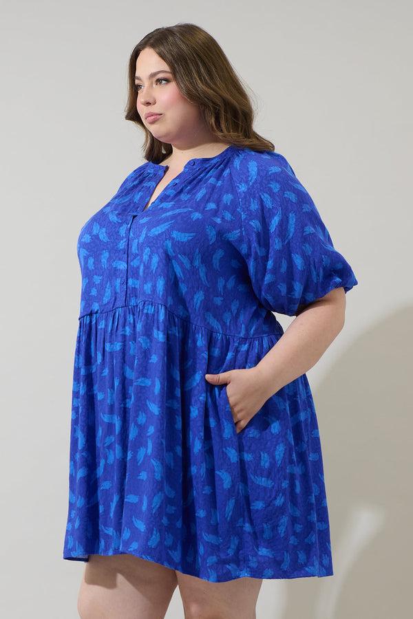 Sugarlips Darya Strokes Nelsa Babydoll Mini Dress Curve