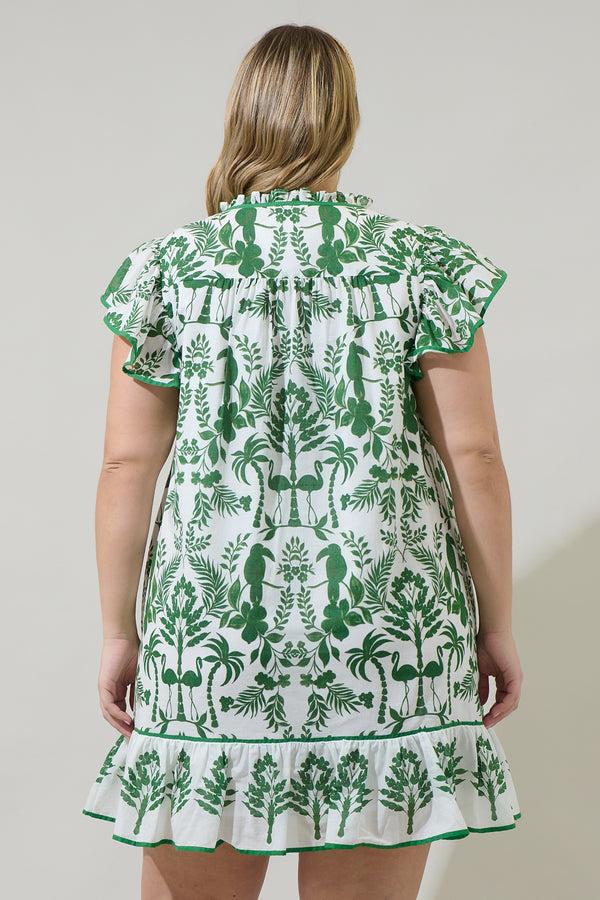 Sugarlips Davina Floral Ebba Shift Mini Dress Curve