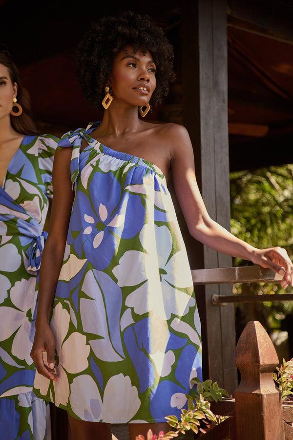 sugarlips Dayana Floral Adley Shift One Shoulder Mini Dress