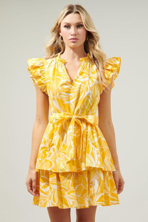 Sugarlips Dayglow Tropics Marisol Tiered Mini Dress