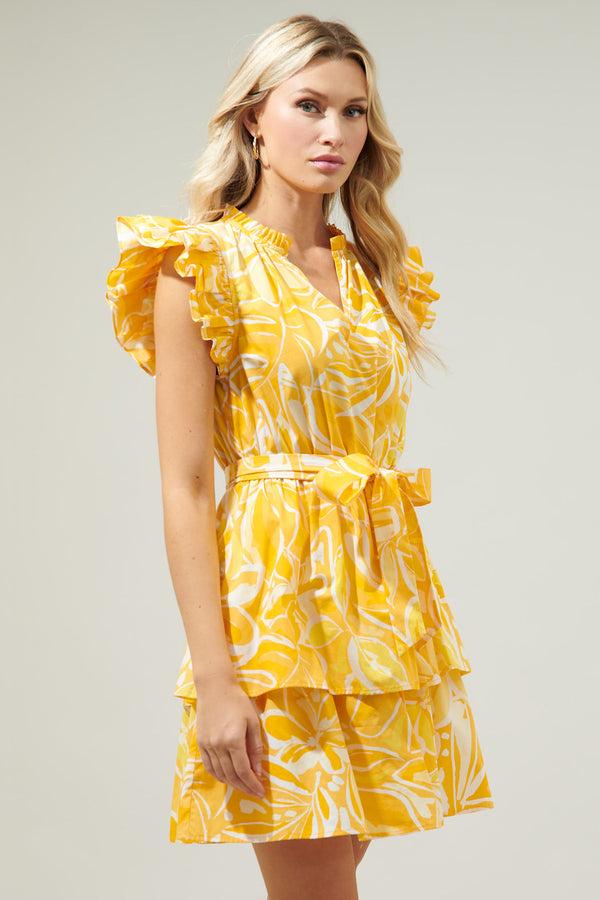 Sugarlips Dayglow Tropics Marisol Tiered Mini Dress