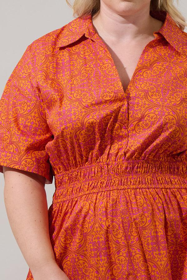 Sugarlips DeBary Floral Milah Tiered Maxi Dress Curve
