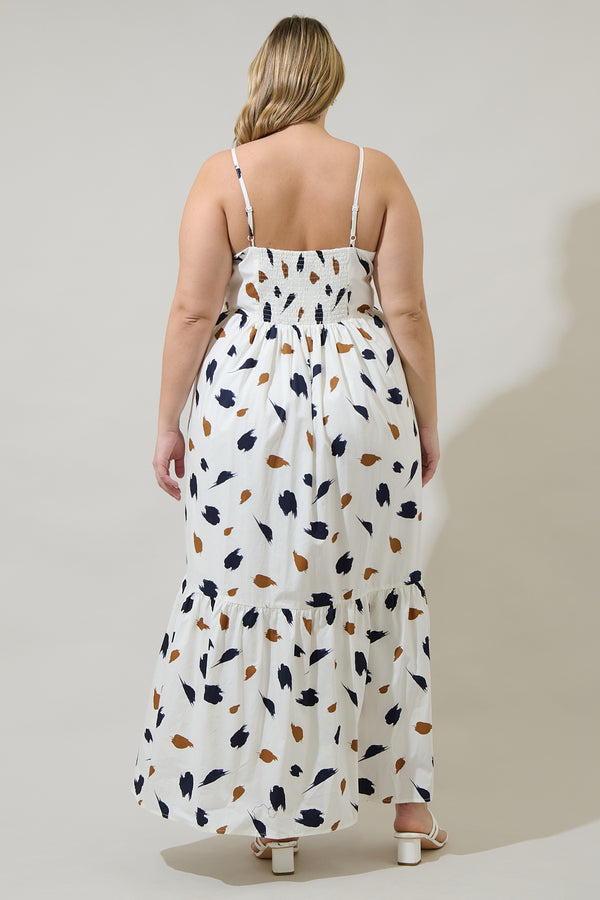 Sugarlips Devania Brush Cabana Flowy Maxi Dress Curve