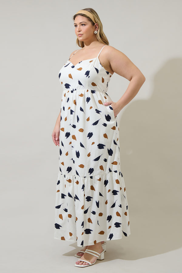 Sugarlips Devania Brush Cabana Flowy Maxi Dress Curve