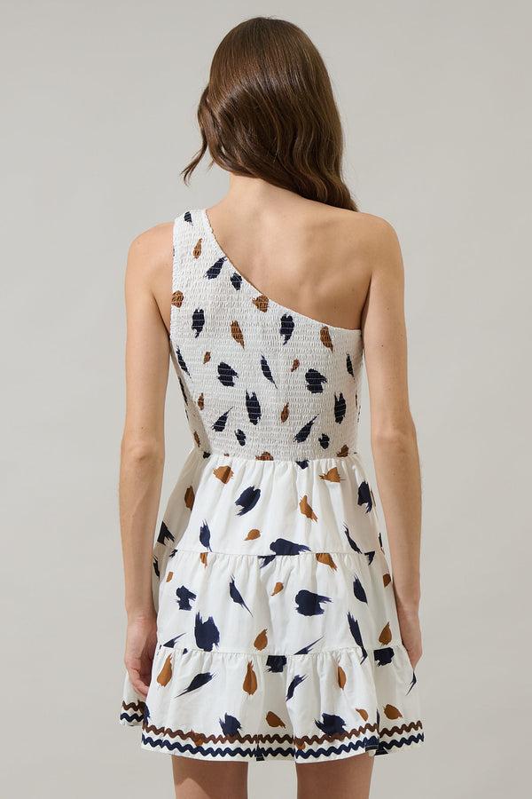 Sugarlips Devania Brush Remi One Shoulder Mini Dress