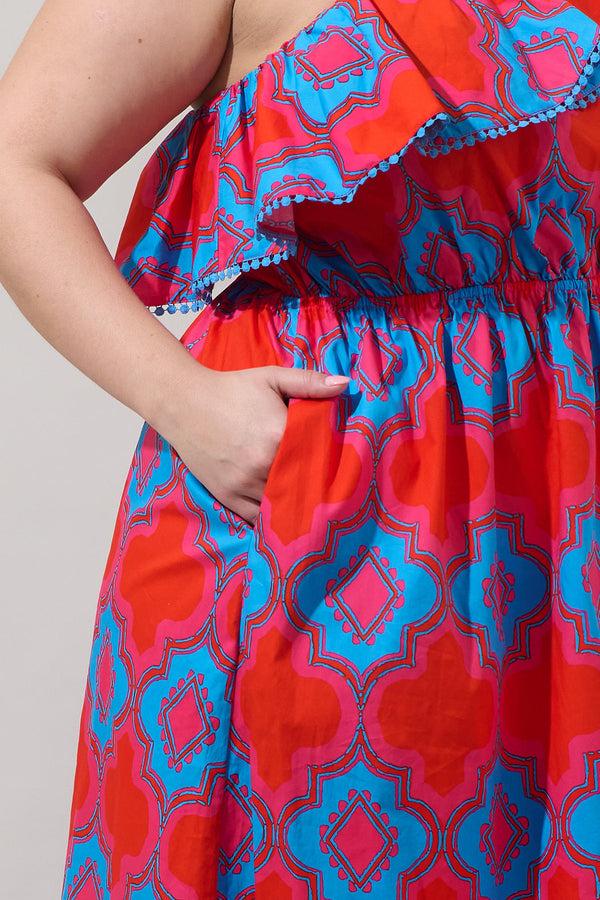 Sugarlips Devany Suraya One Shoulder Midi Dress Curve