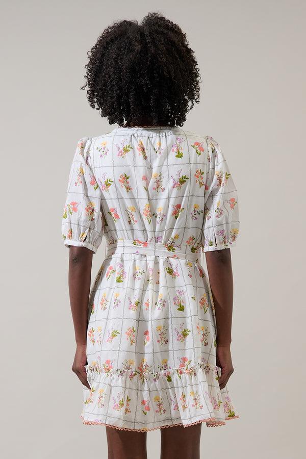 Sugarlips Diane Floral Redna Button Down Mini Dress