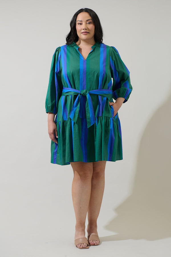 Sugarlips Dolary Stripe Leola Shift Mini Dress Curve