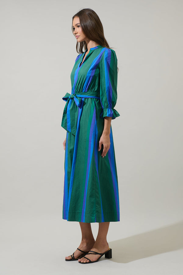Sugarlips Dolary Stripe Senda Long Sleeve Maxi Dress
