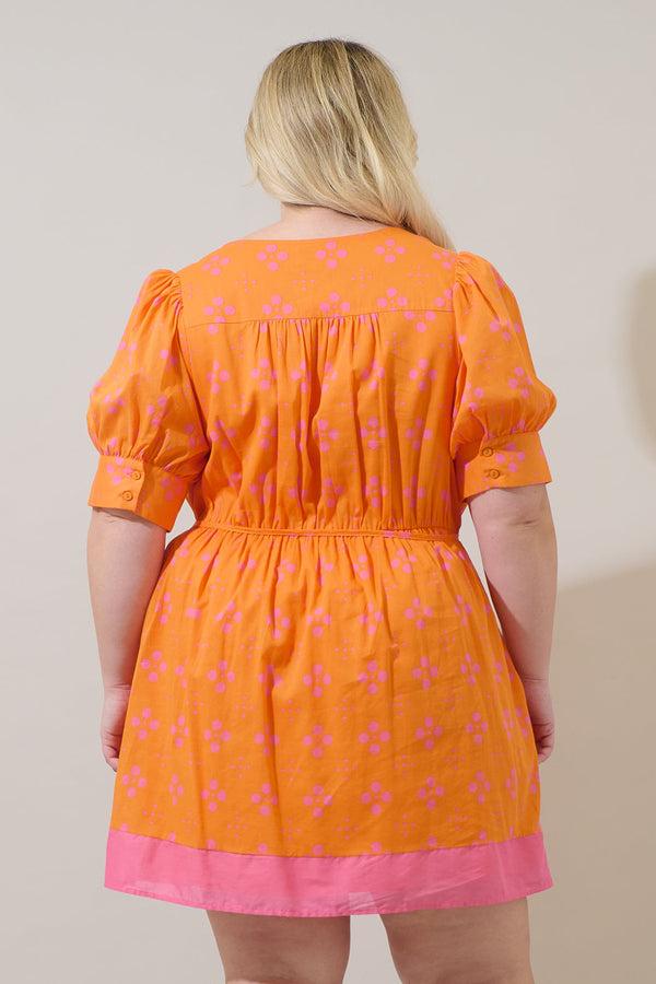 Sugarlips Donna Dot Elanie Button Down Mini Dress Curve