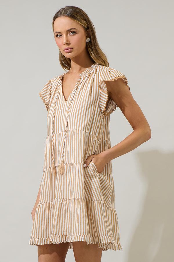 Sugarlips Dream State Striped Yodi Shift Mini Dress