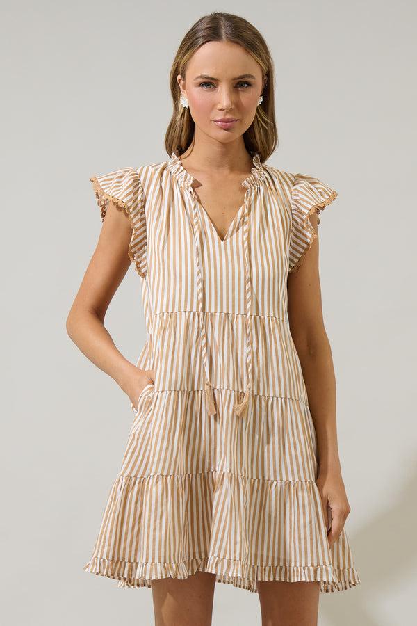sugarlips Dream State Striped Yodi Shift Mini Dress