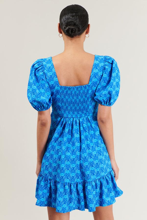 Sugarlips Driftwood Floral Evy Sweetheart Mini Dress