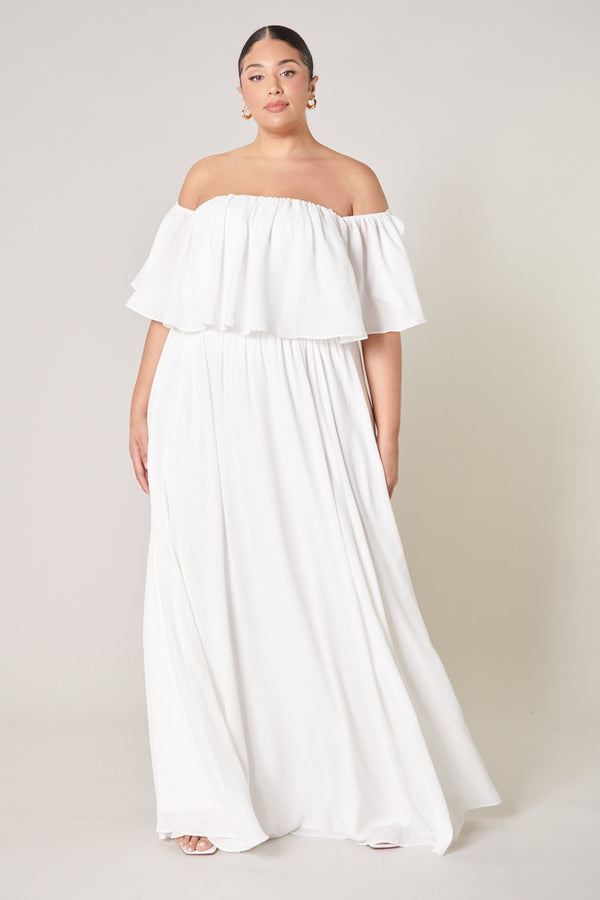 Sugarlips Enamored Off The Shoulder Ruffle Dress Curve