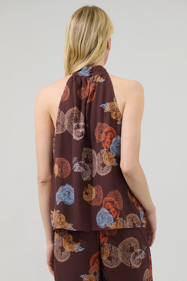Sugarlips Estelle Shell Nature Halter Neck Sleeveless Top