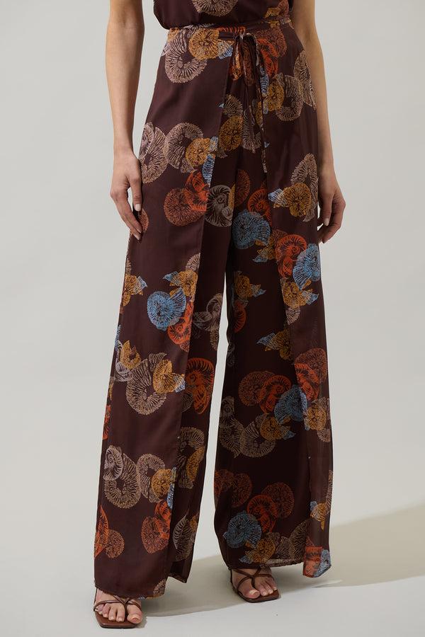sugarlips Estelle Shell Nature High Waist Wrap Pants