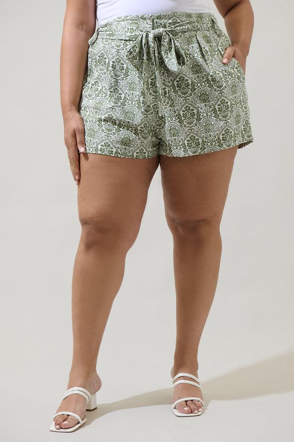 sugarlips Estrada Floral Zaferia Bermuda Shorts Curve