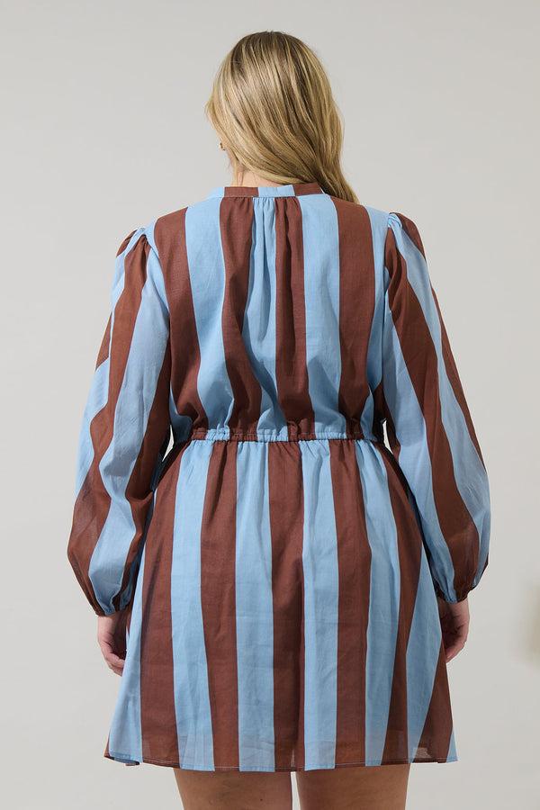 Sugarlips Evabelle Stripe Viany Shift Mini Dress Curve