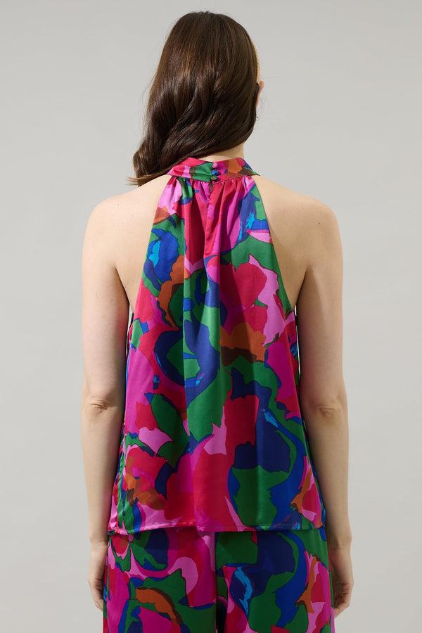 Sugarlips Evolet Floral Nature Halter Neck Sleeveless Top