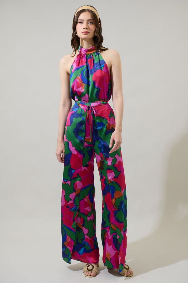 Sugarlips Evolet Floral Nature Halter Neck Sleeveless Top