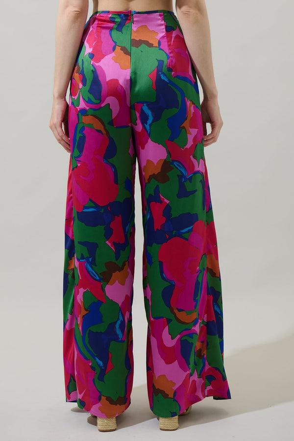 Sugarlips Evolet Floral Nature High Waist Wrap Pants