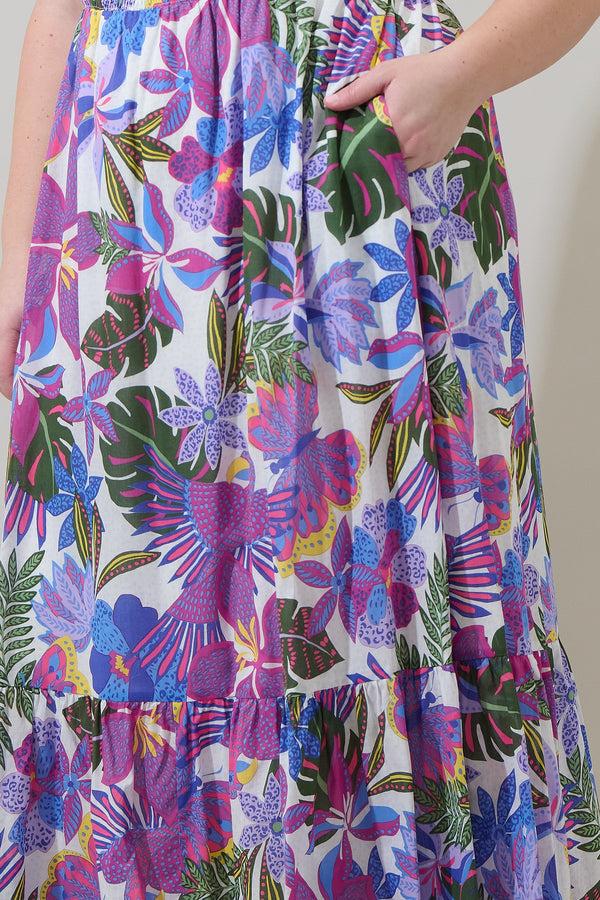 Sugarlips Evren Tropics Tayla Smocked Maxi Dress Curve