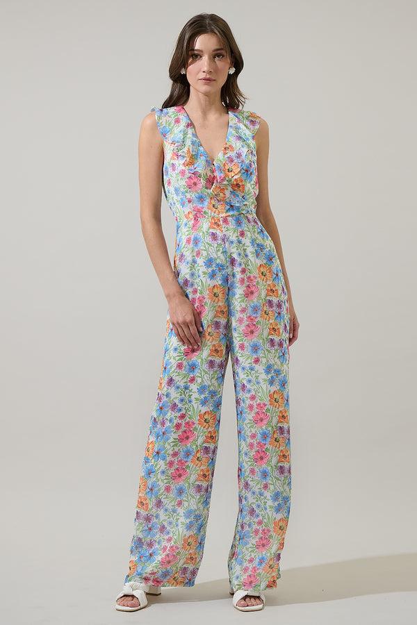 sugarlips Ezia Garden Didion Sleeveless Surplice Jumpsuit
