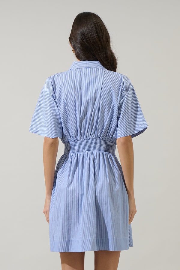 Sugarlips Fannie Striped Kristy Collared Mini Dress