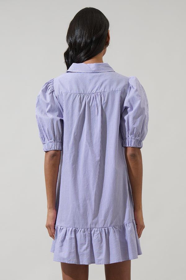 Sugarlips Fannie Striped Levy Button Down Shift Dress