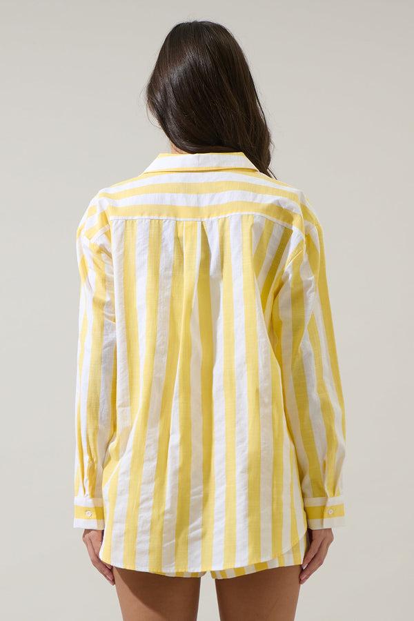 Sugarlips Fays Striped Dalton Boyfriend Button Down Shirt