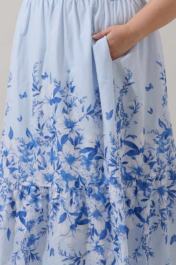 Sugarlips Fernie Field Janey Poplin Maxi Dress Curve