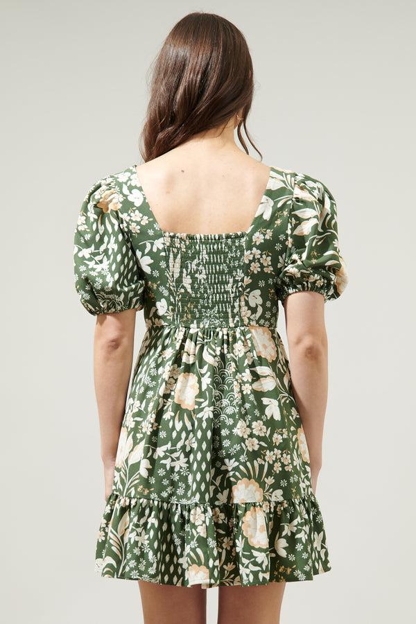 Sugarlips Fernwood Floral Evy Sweetheart Mini Dress