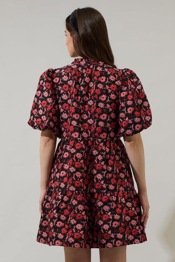 Sugarlips Fredonia Floral Jacey Babydoll Eyelet Mini Dress