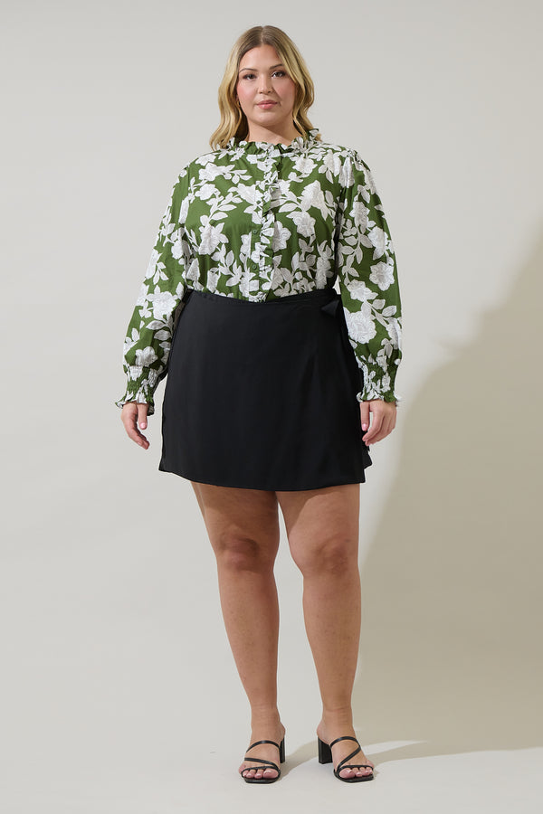 Sugarlips Haizley Floral Minny Long Sleeve Top Curve