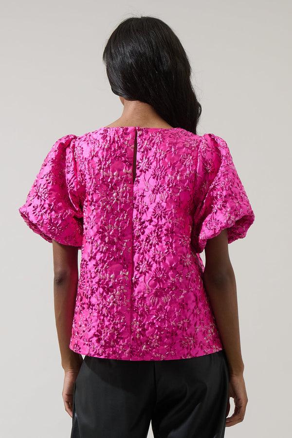 Sugarlips Harrington Jacquard Floral Joi Bubble Top