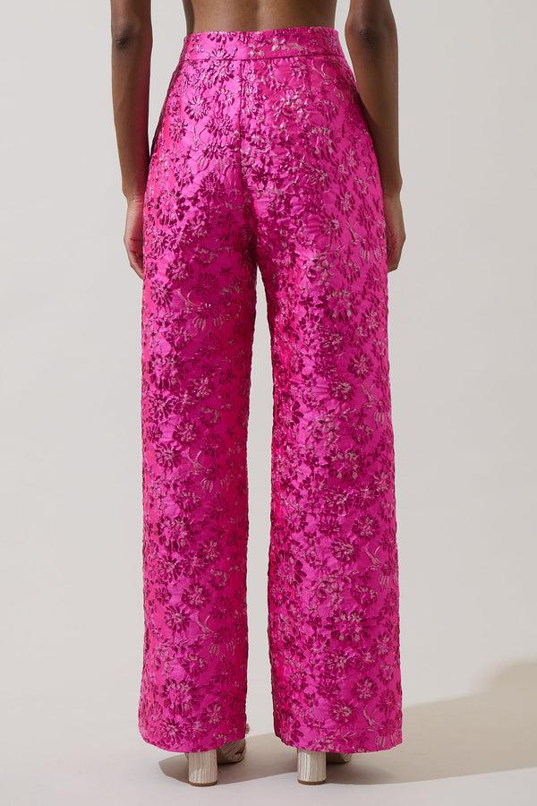 Sugarlips Harrington Jacquard Hestia Wide Leg Pants