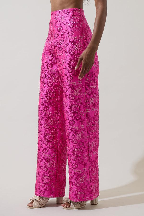 Sugarlips Harrington Jacquard Hestia Wide Leg Pants