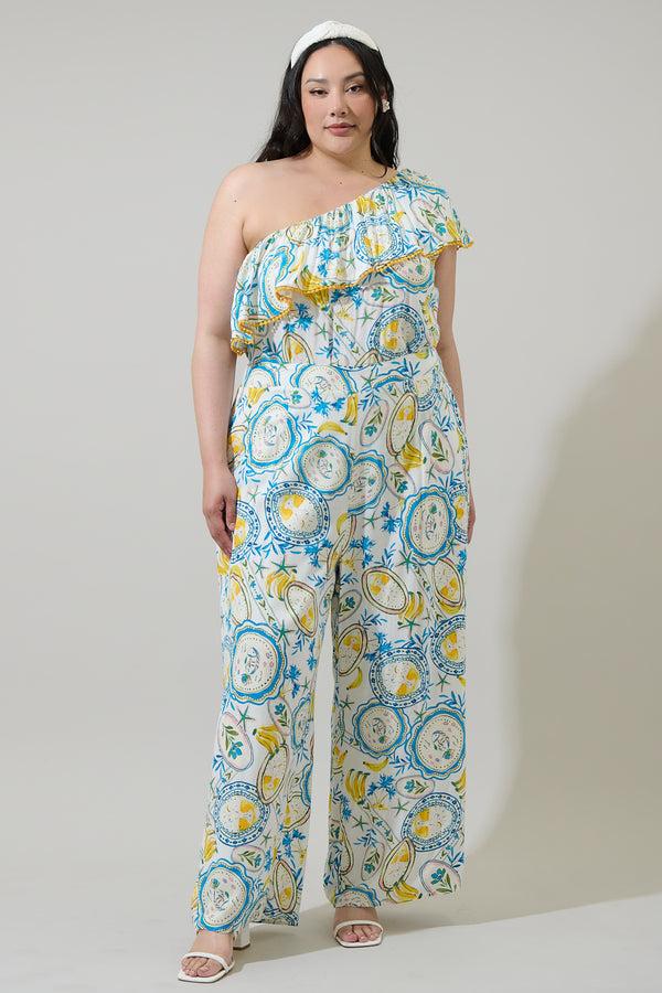 Sugarlips Harvest Island Brinley One Shoulder Ruffle Top Curve