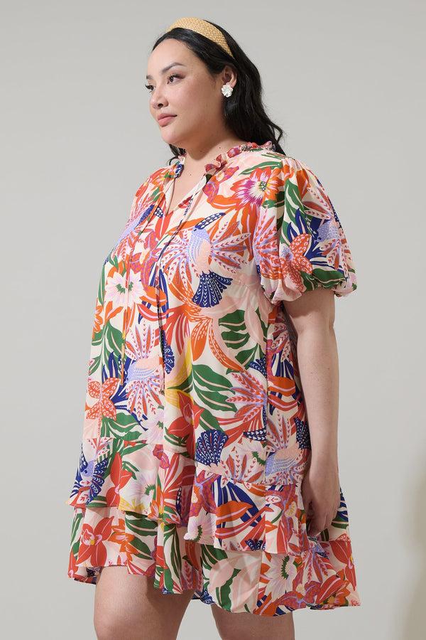 Sugarlips Hatley Floral Runner Up Shift Dress Curve