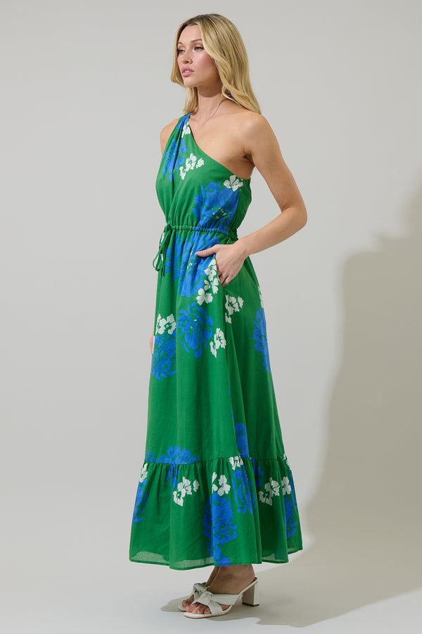 Sugarlips Hemmi Floral Elya One Shoulder Maxi Dress