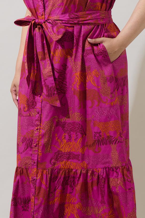 Sugarlips In The Jungle Cileah Collared Maxi Dress Curve