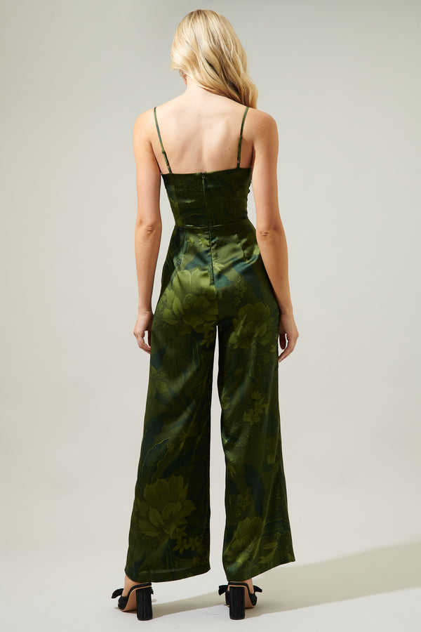 Sugarlips Ivy Tropics Raleigh Cut Out Straight Leg Jumpsuit
